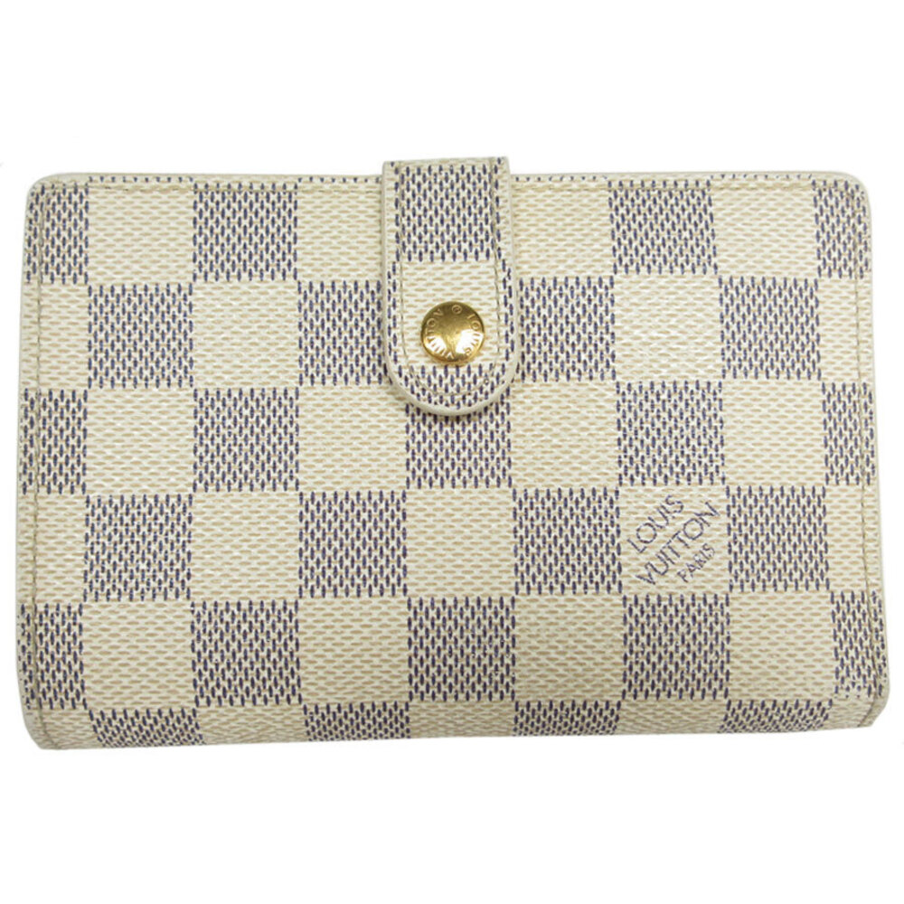 Louis Vuitton Azur White Portefeuille Wallet Viennois Bi fold Azure